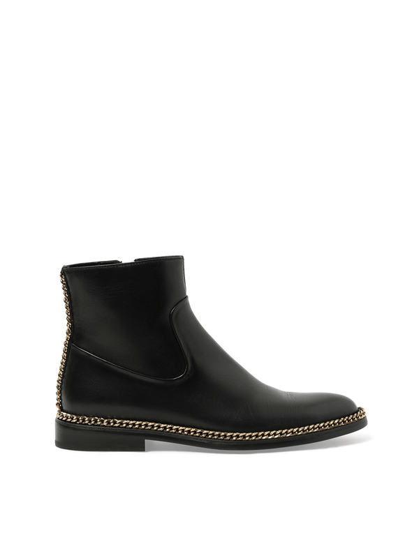 Chain Bootie in Black Side View | LANVIN