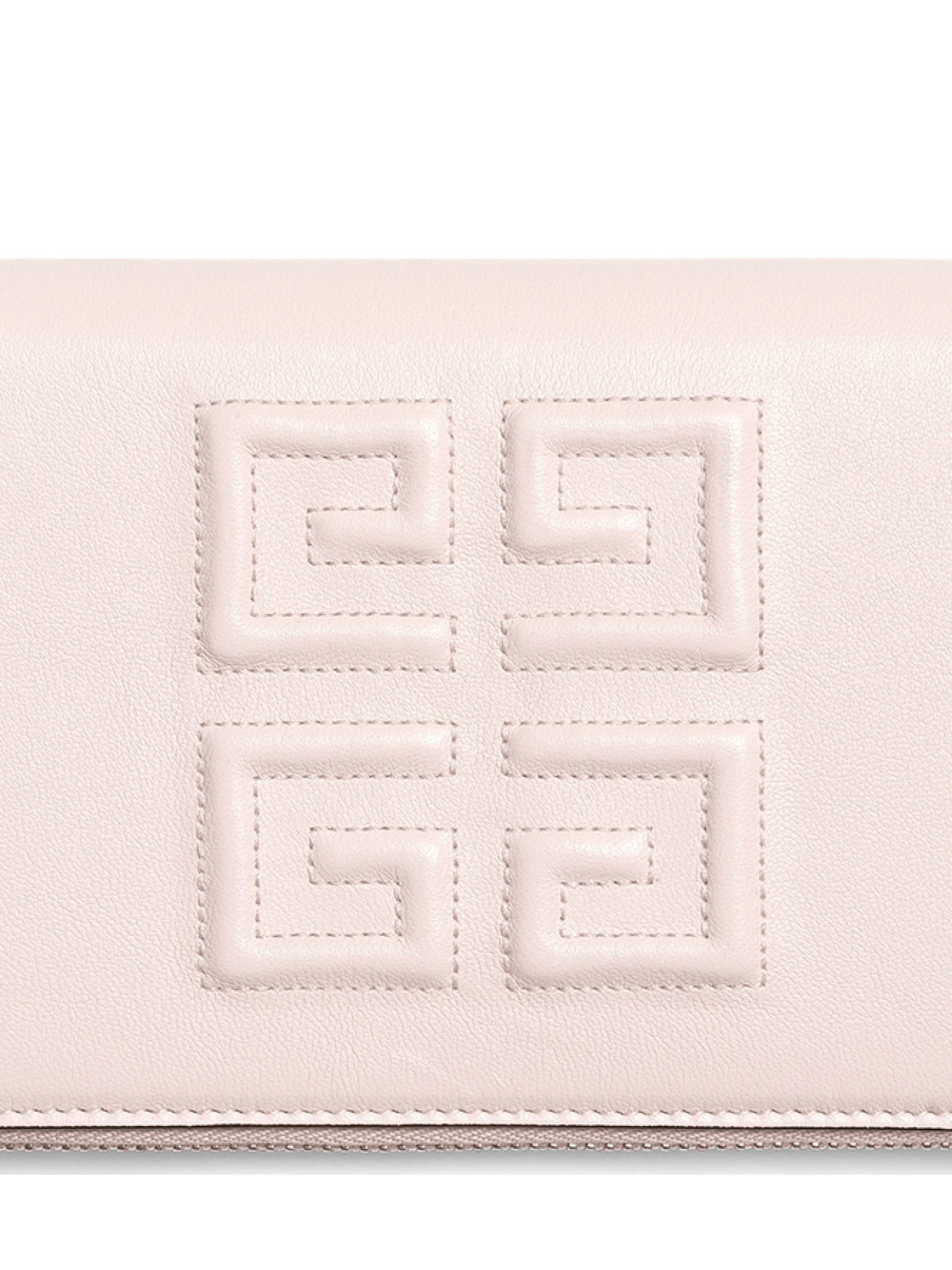 Embroidered 4G Long Zip Wallet in Pink