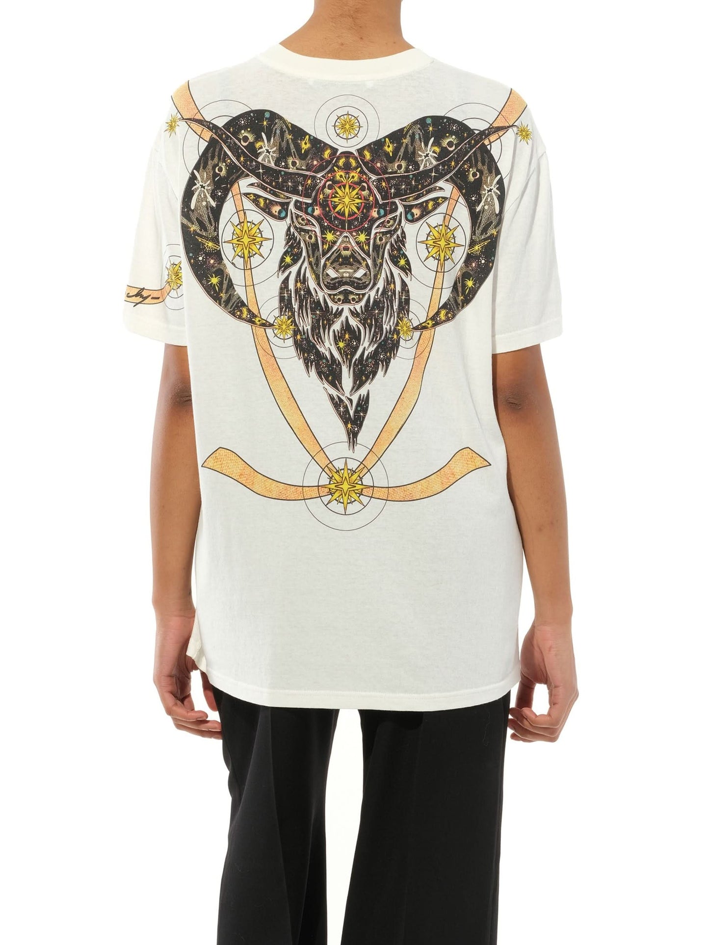 Aries Print T-Shirt in Ecru