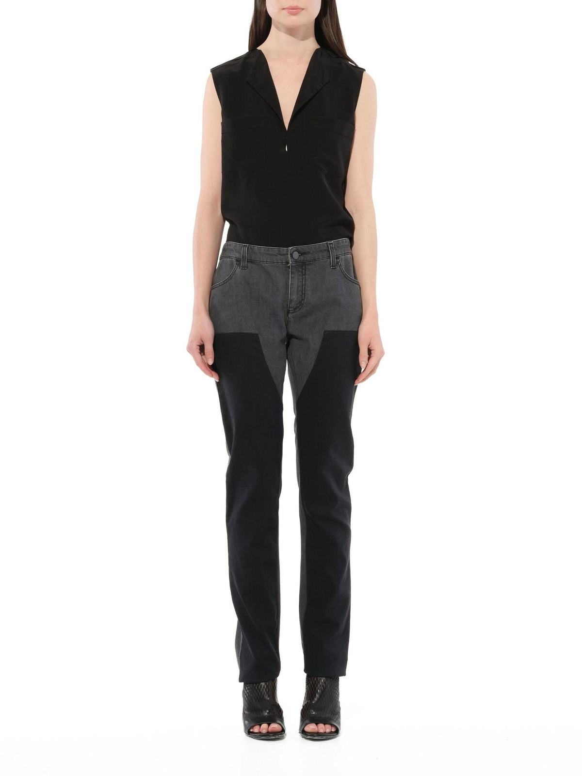Jeans in Two Tone Black