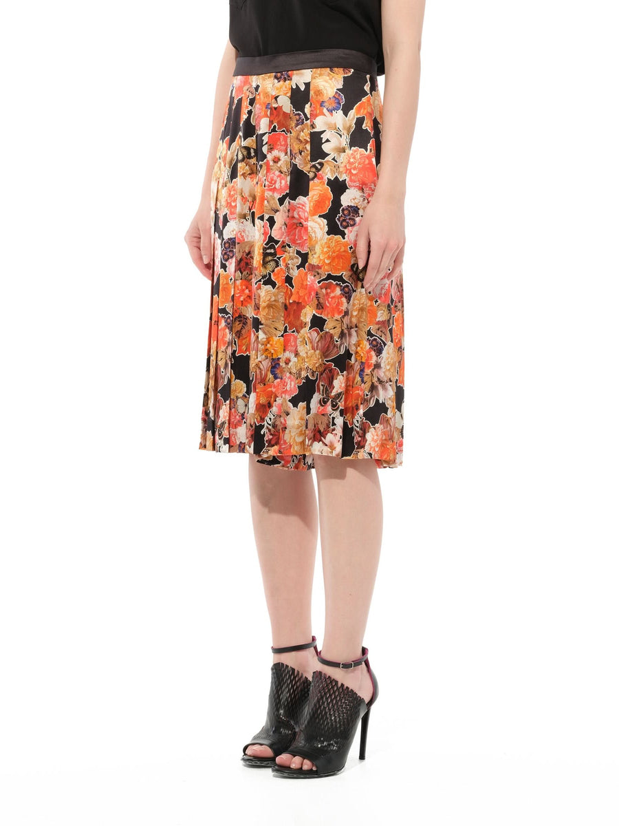 Flower Print Skirts in Black