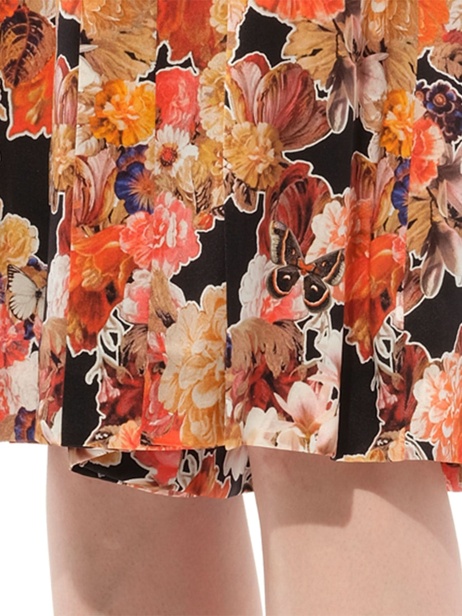 Flower Print Skirts in Black