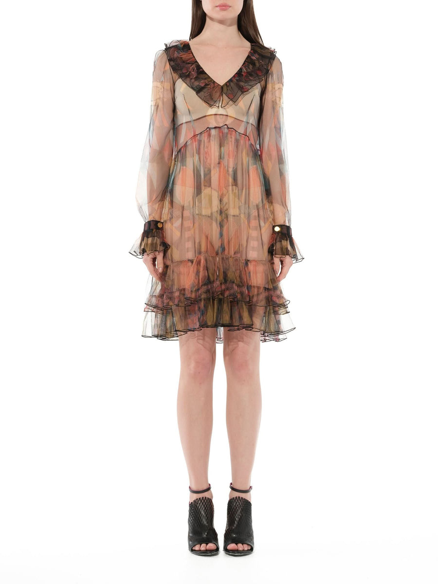 Short Dress in Sheer Multicolour