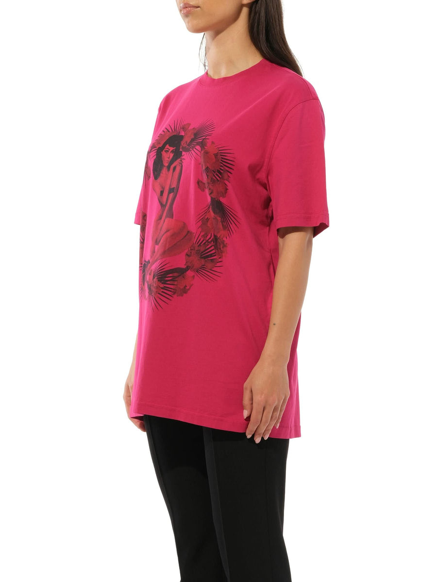 Short Sleeve T-Shirt in Fushia