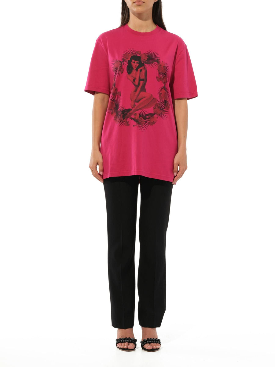 Short Sleeve T-Shirt in Fushia