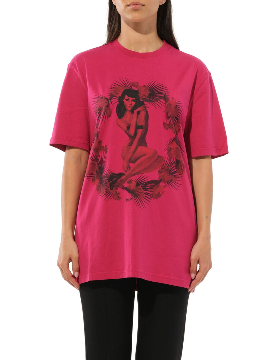 Short Sleeve T-Shirt in Fushia