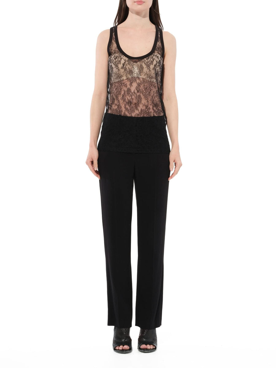 Sleeveless Sheer Top in Black