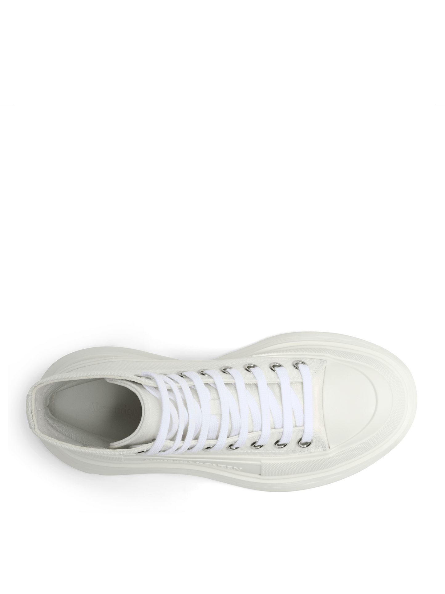 Tread Slick Canvas Lace-Up Boots in White