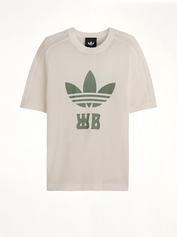 Adidas x WB Knit T-Shirt in Chalk White