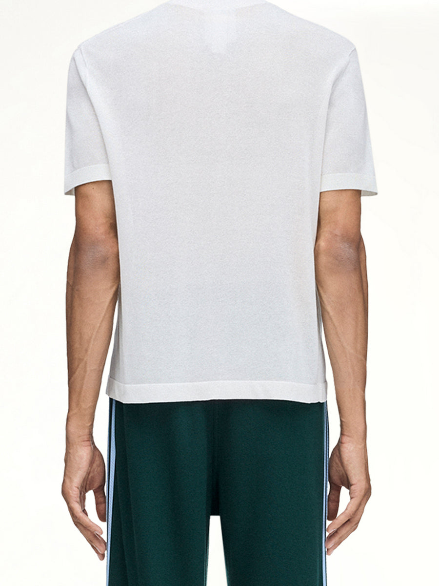 Adidas x WB Knit T-Shirt in Chalk White