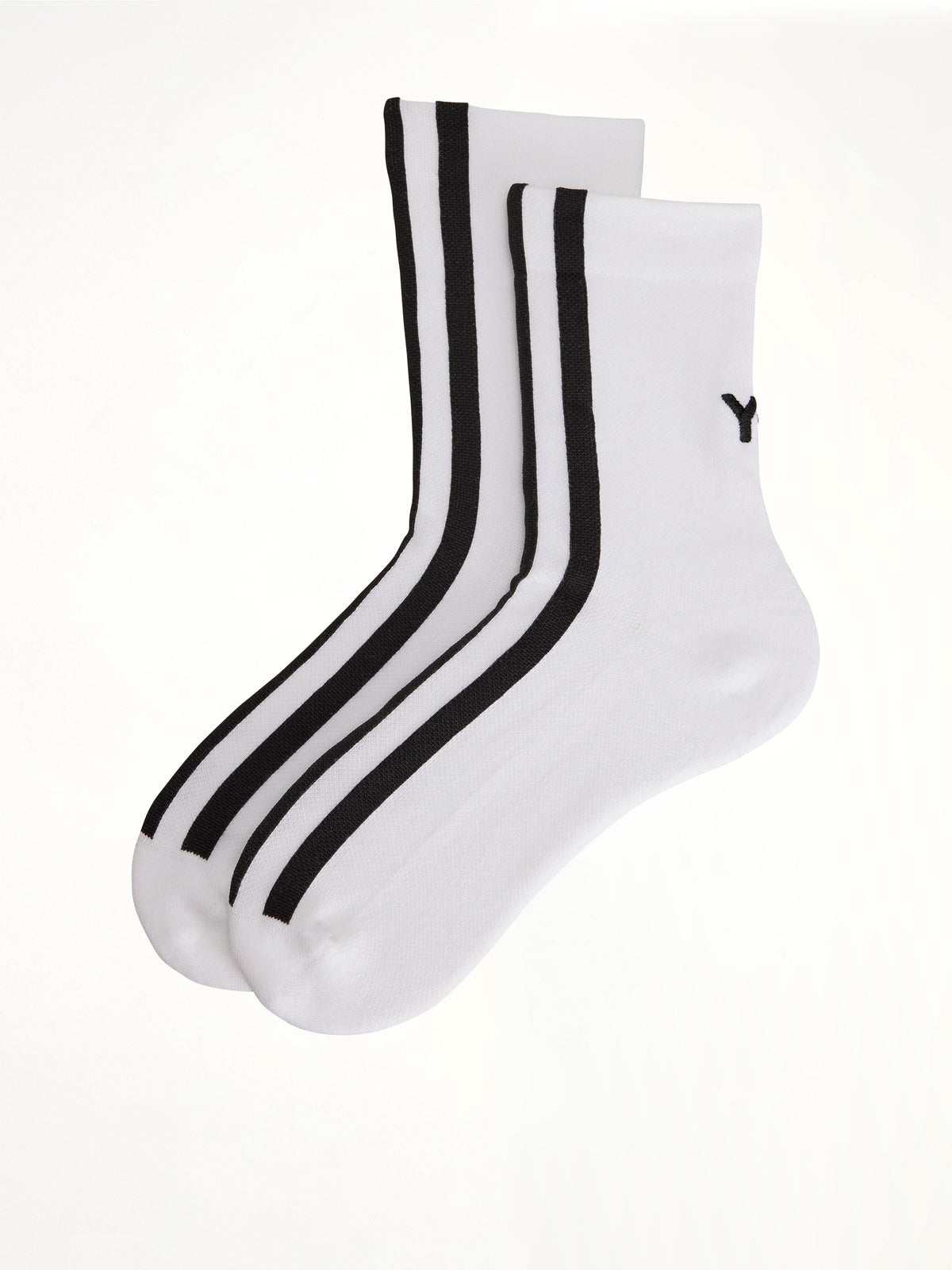 Y-3 Stripe Socks in White