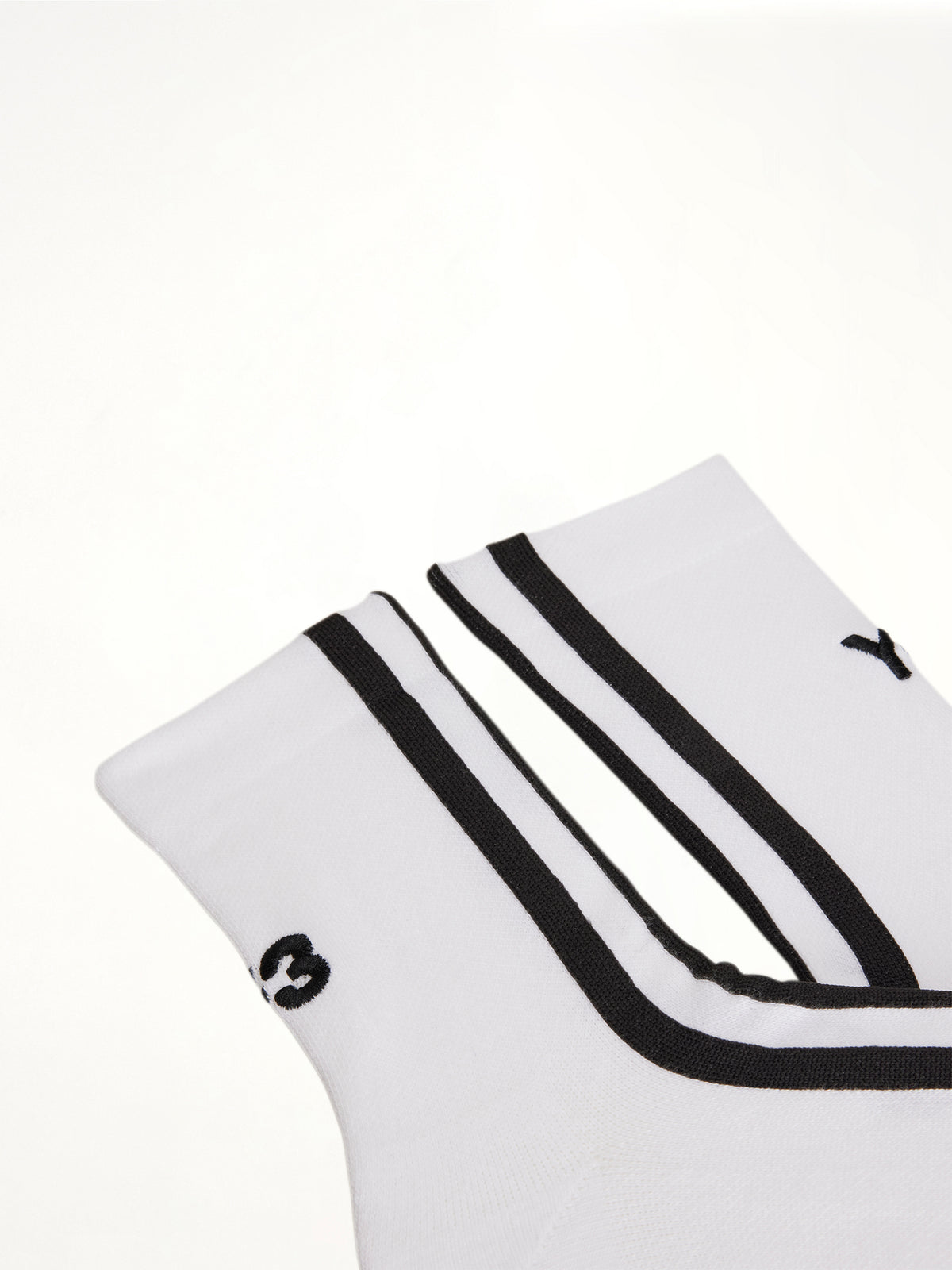 Y-3 Stripe Socks in White
