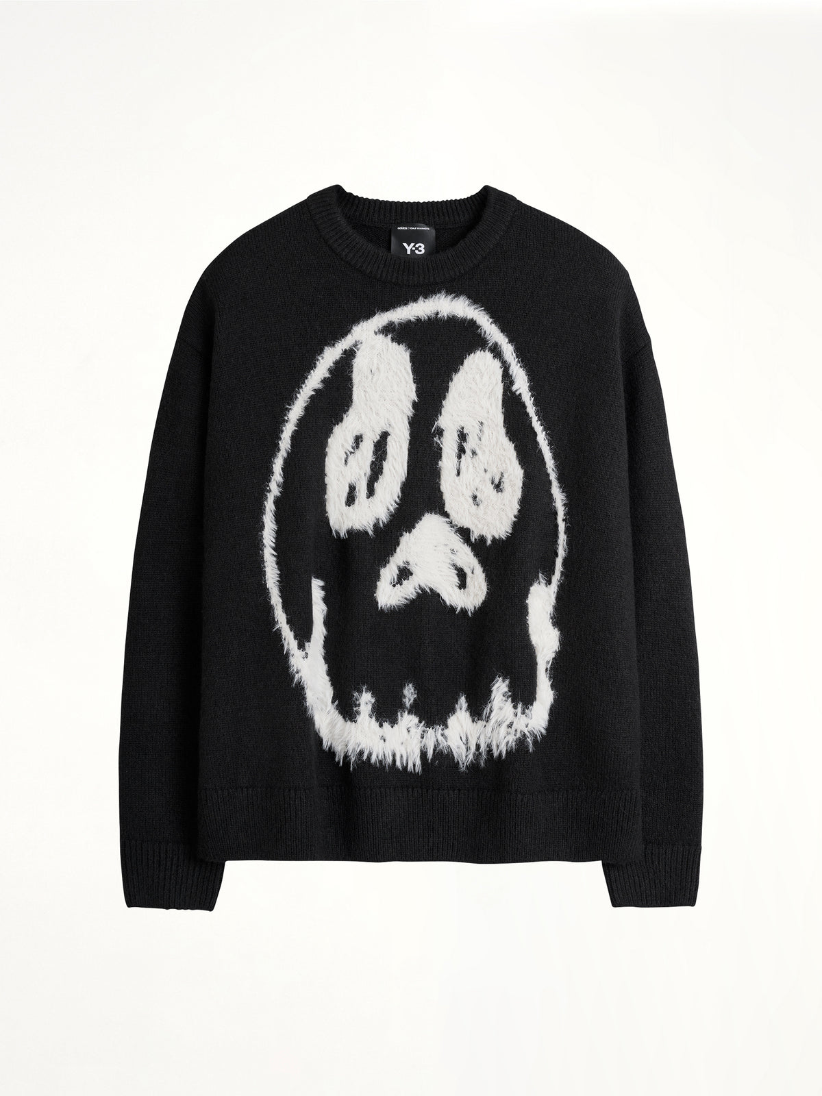 Skull Graphic Knit Sweater in Black