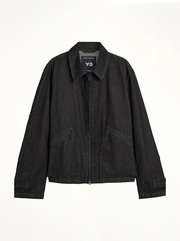 Y-3 Denim Jacket in Black
