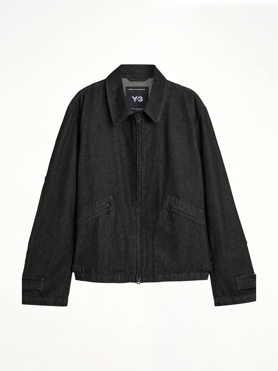 Y-3 Denim Jacket in Black