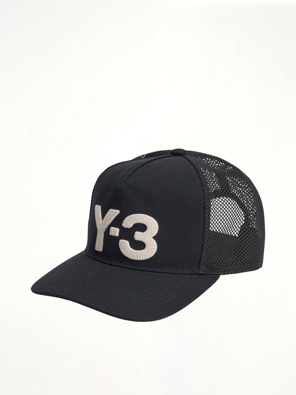 Y-3 Trucker Cap in Black