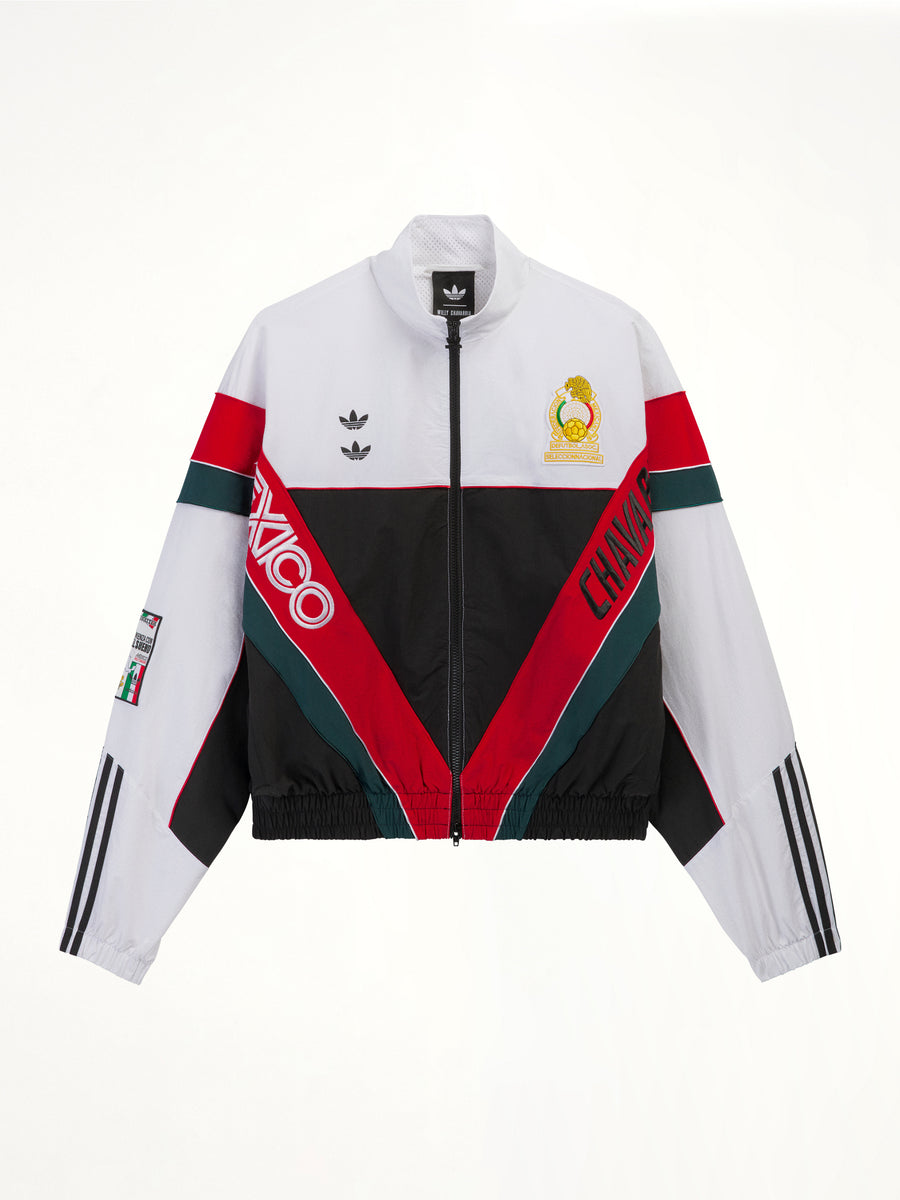 Adidas x Chavarria Oversized Anthem Woven Track Jacket in White/Black