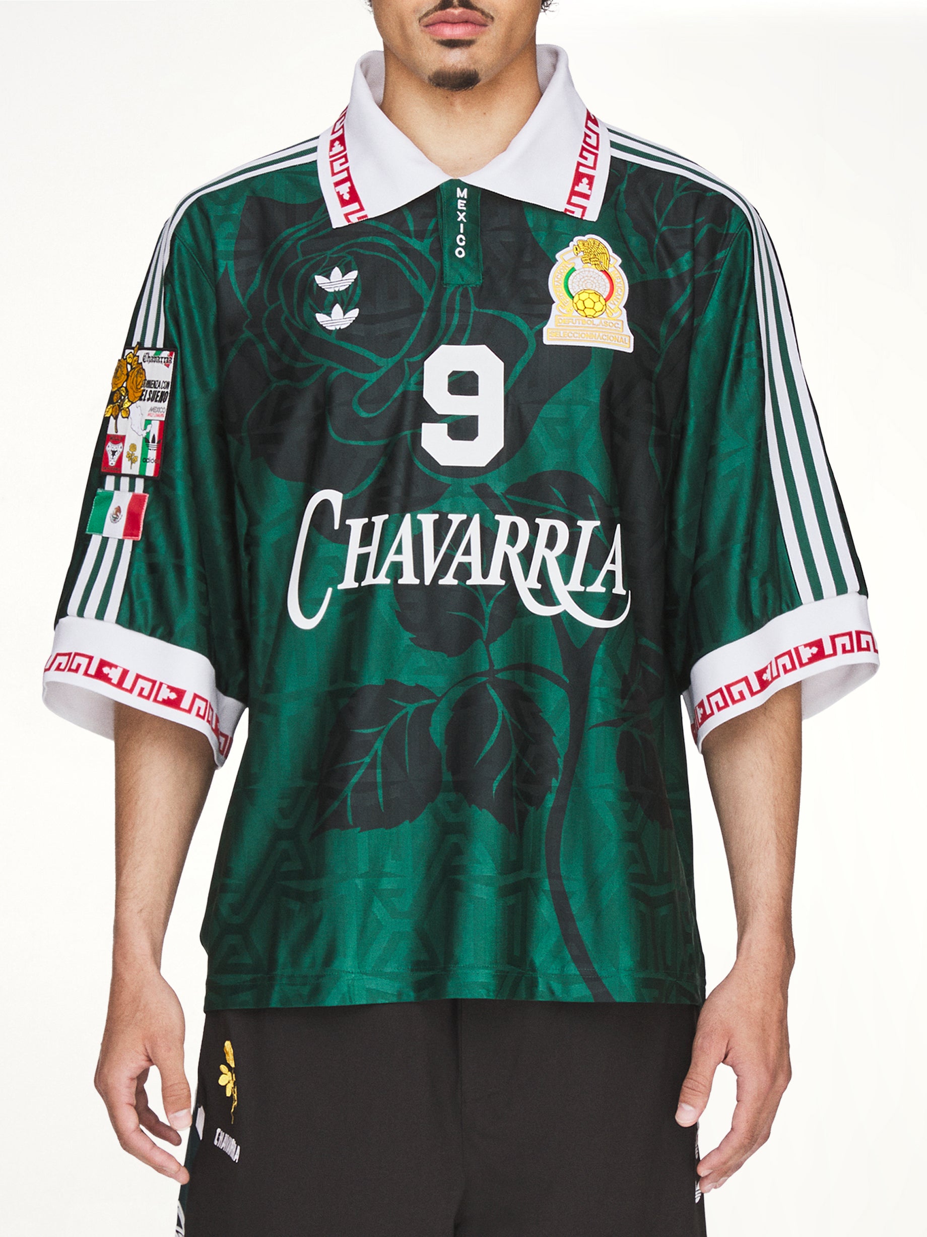 Adidas x Chavarria Soccer Mexico Jersey in Collegiate Green