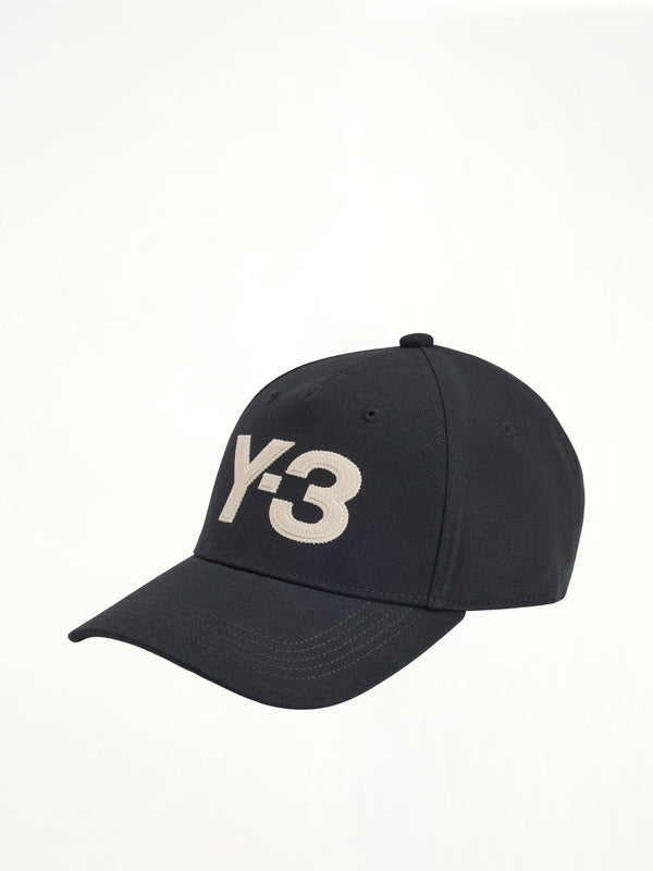 Y-3 Logo Cap in Black/White