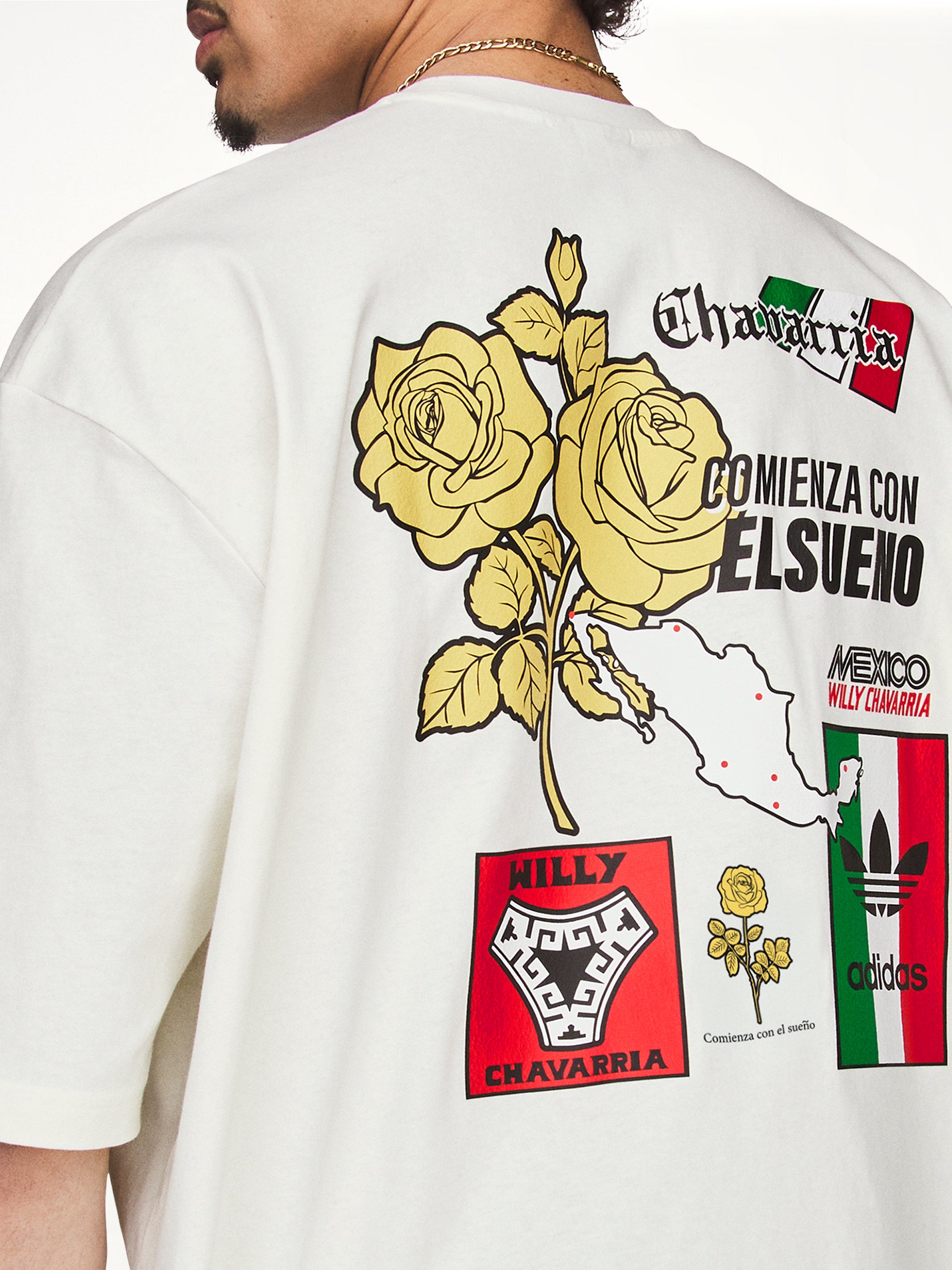 Adidas x Chavarria Merch Mexico T-Shirt in Off White