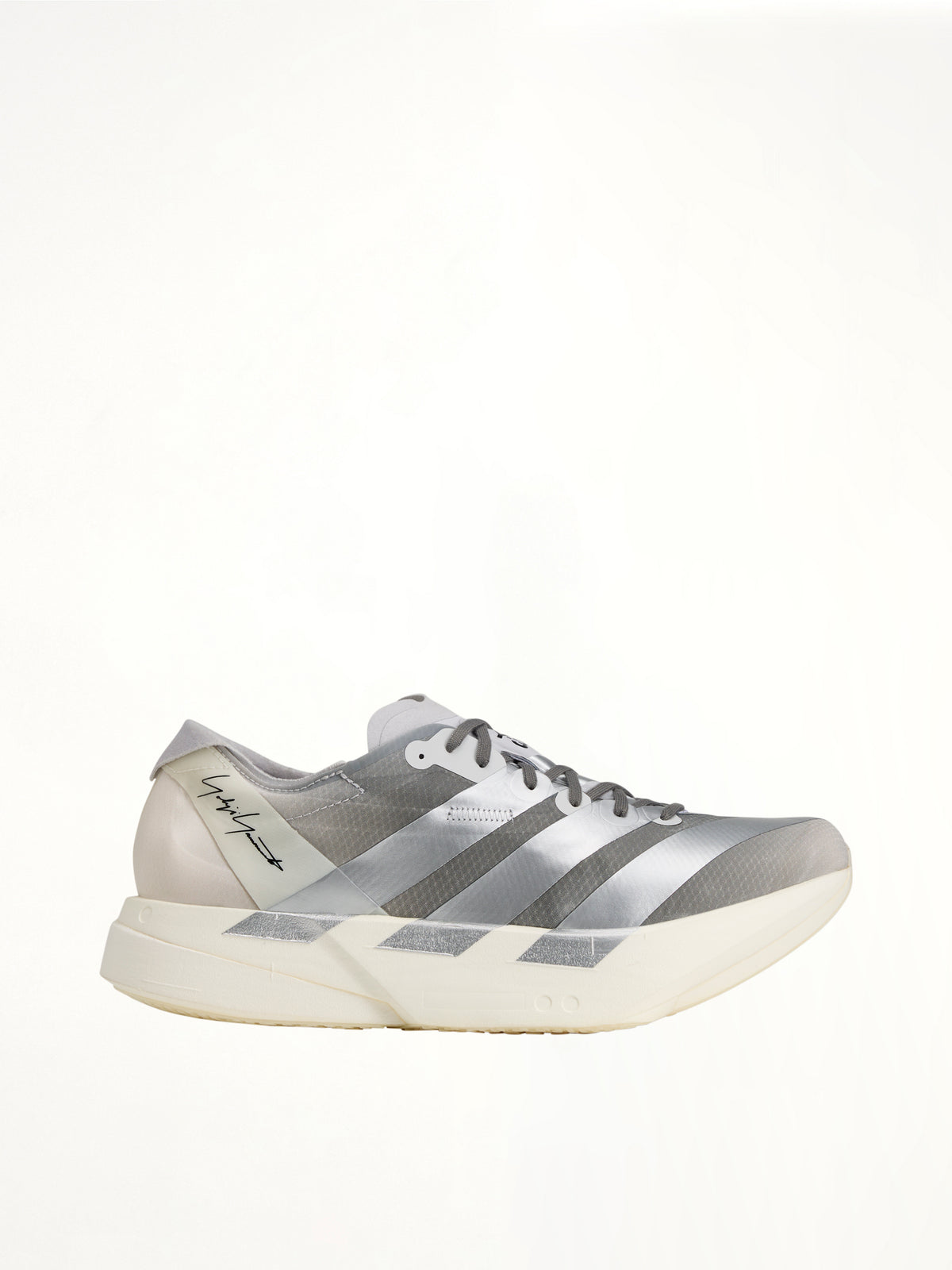 Y-3 Adios Pro 4 Sneaker in Chalk White/Silver