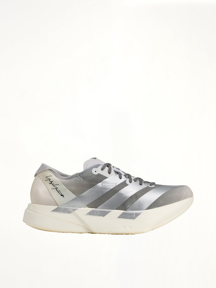 Y-3 Adios Pro 4 Sneaker in Chalk White/Silver