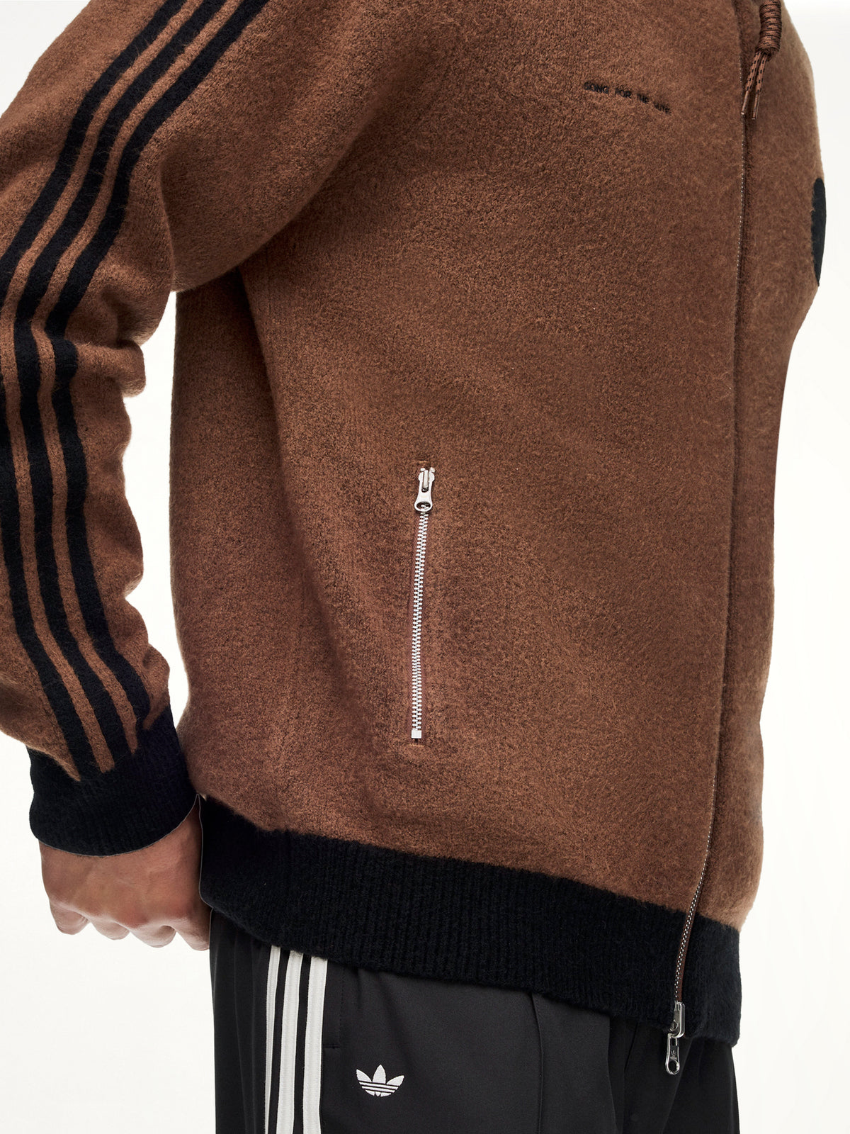 Adidas x SFTM Knit Jacket in Preloved Brown
