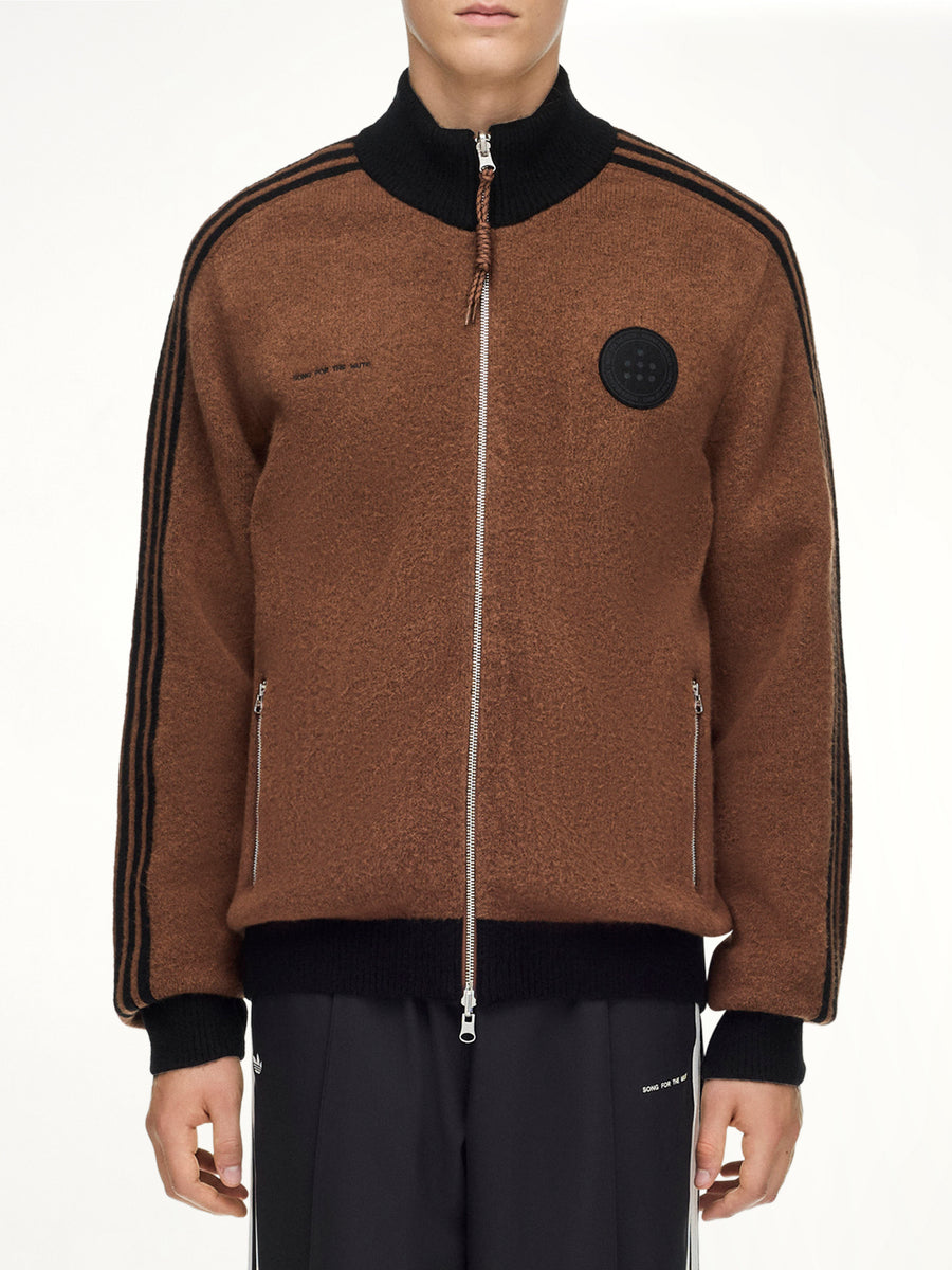 Adidas x SFTM Knit Jacket in Preloved Brown
