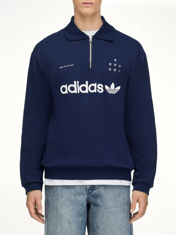 Adidas x SFTM LS Polo in Night Indigo