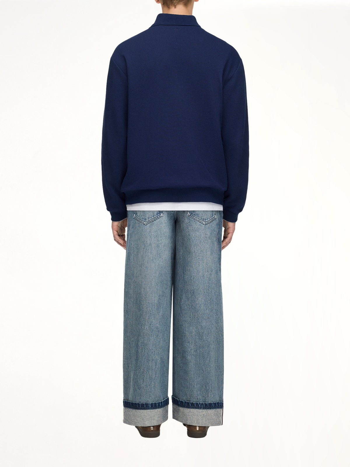 Adidas x SFTM LS Polo in Night Indigo