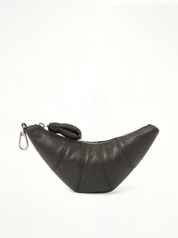 Crossbody Croissant Coin Purse in Dark Chocolate