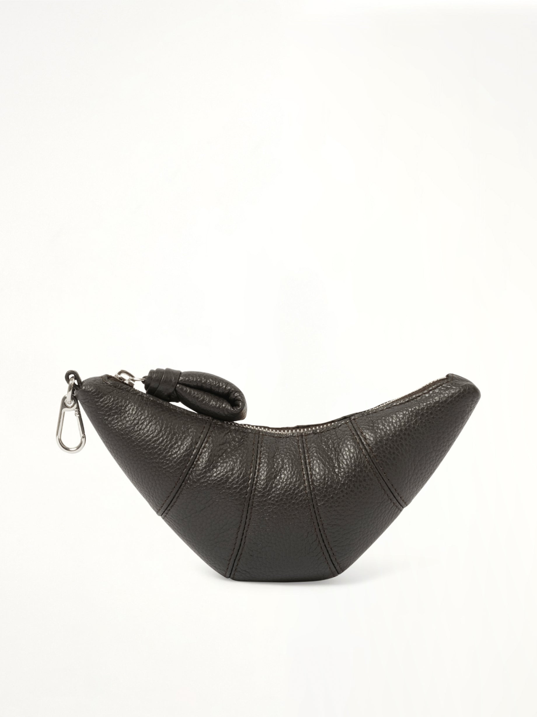 Crossbody Croissant Coin Purse in Dark Chocolate