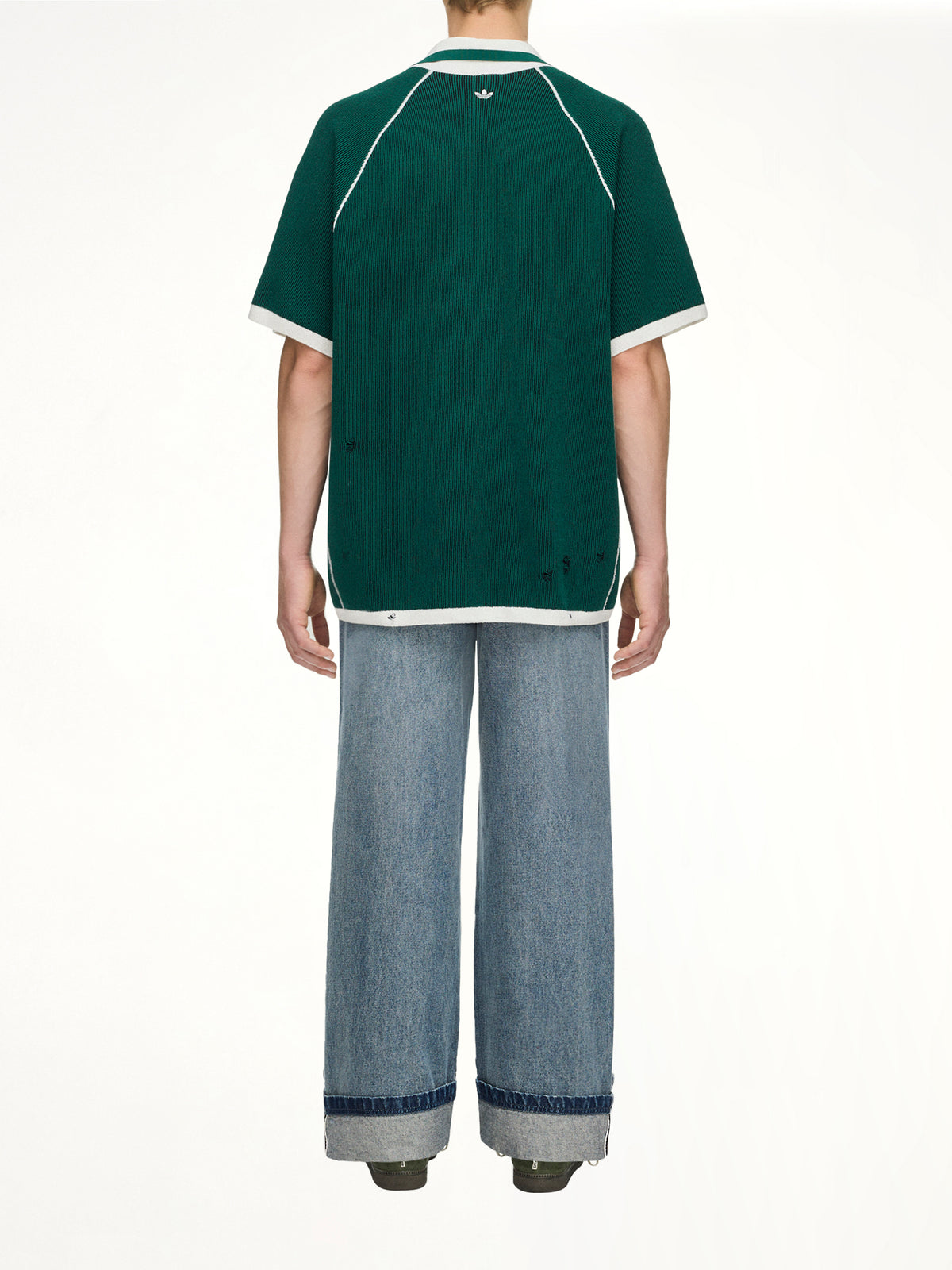 Adidas x SFTM Sweat Polo in Collegiate Green