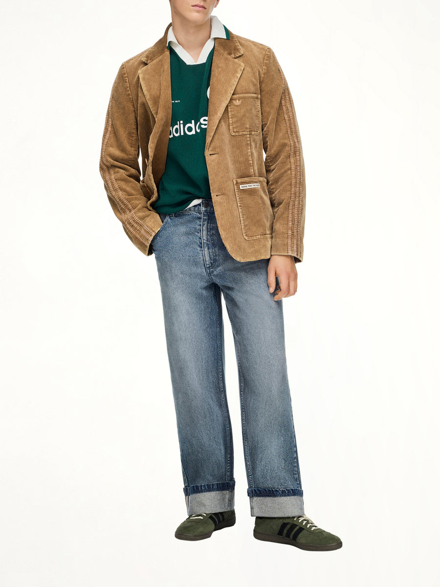 Adidas x SFTM Sweat Polo in Collegiate Green