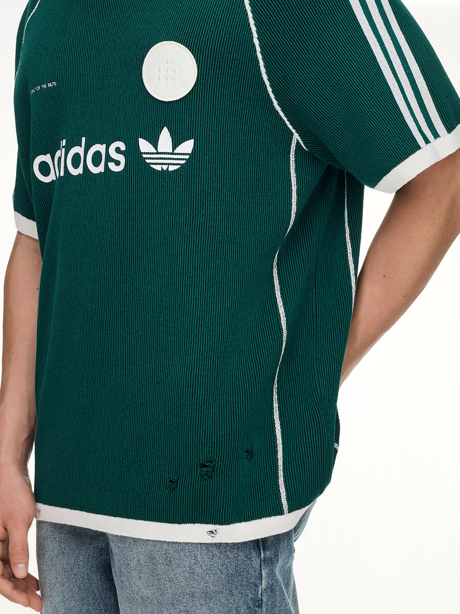 Adidas x SFTM Sweat Polo in Collegiate Green