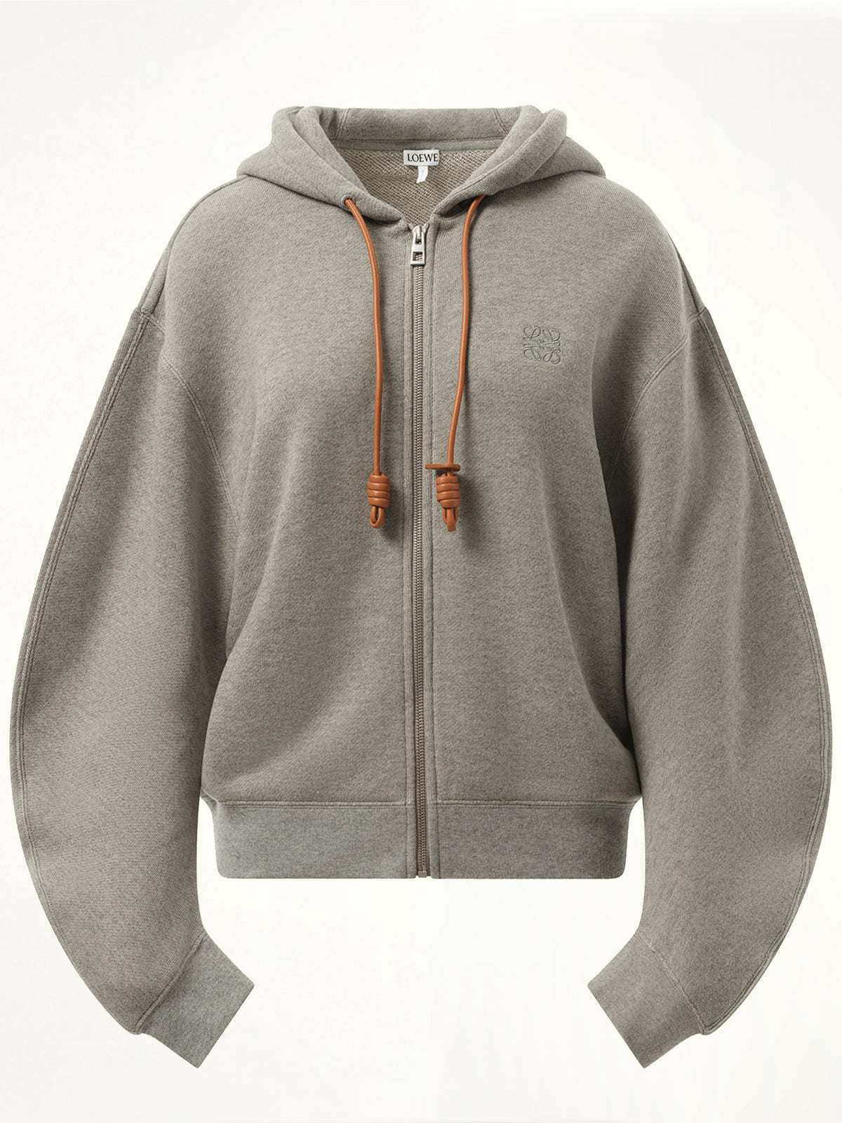 Flamenco Zip Hoodie in Grey Melange