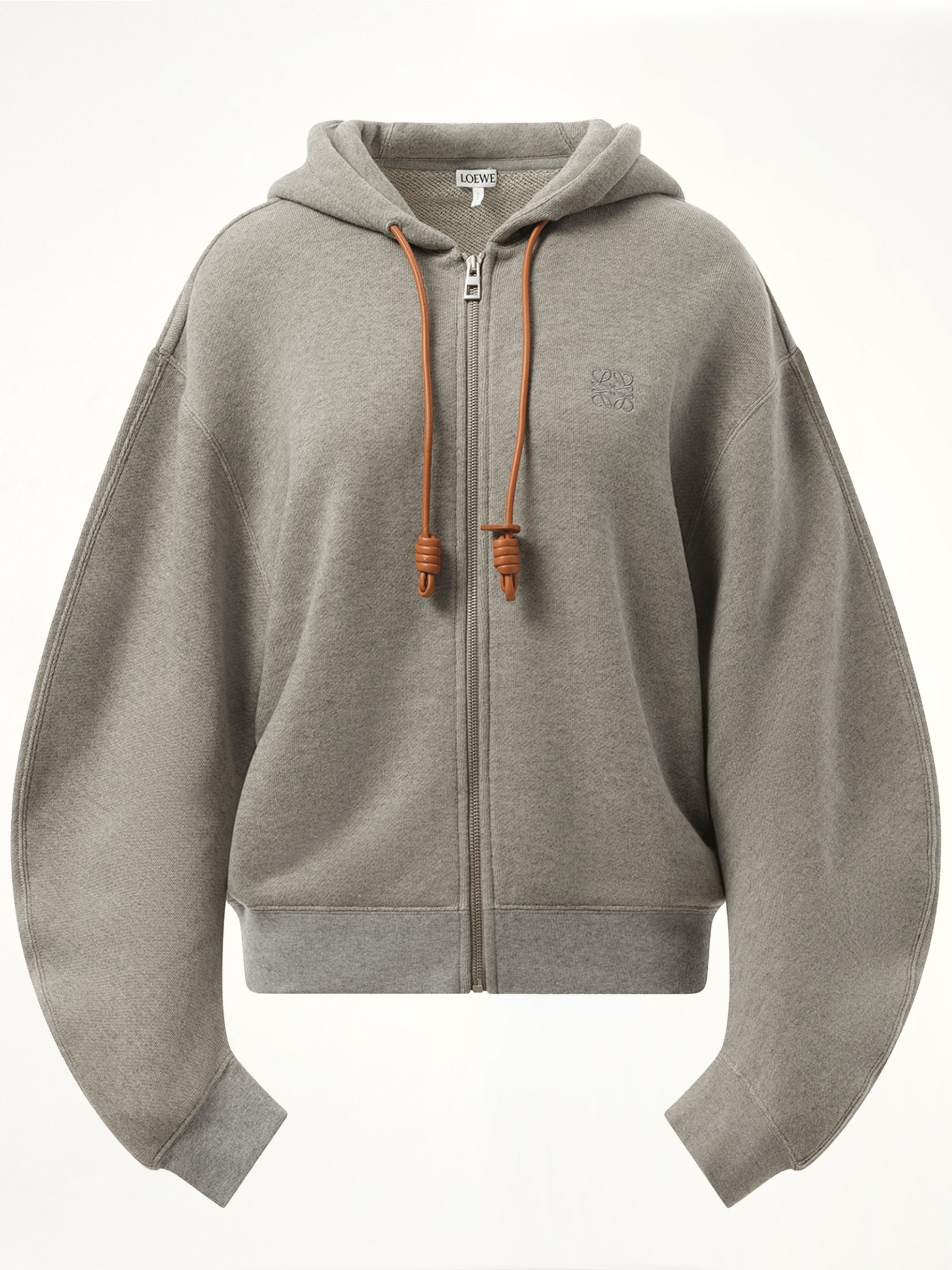 Flamenco Zip Hoodie in Grey Melange