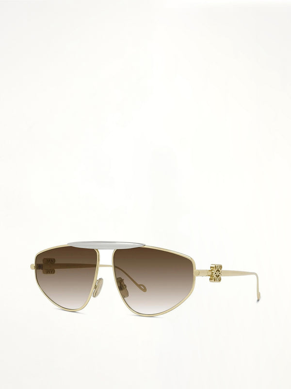Loewe LW40116U 6130F Metal Sunglasses in Gold
