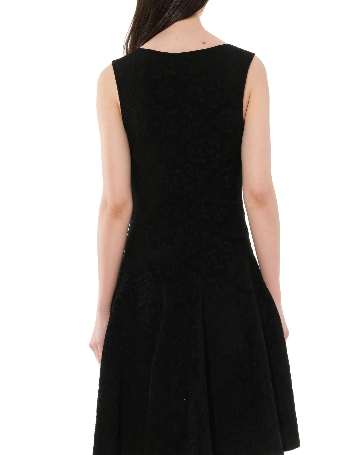 Lace Trim Flared Dress