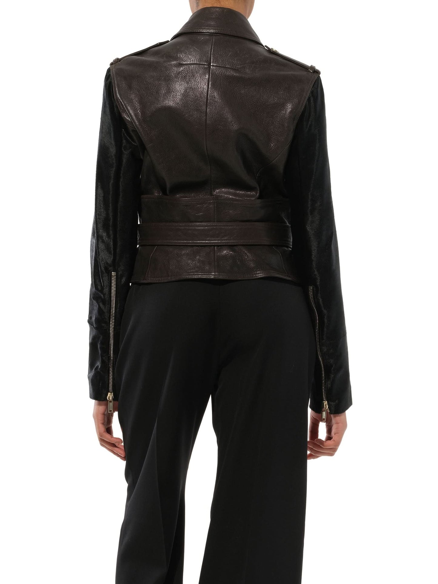 Lamb Leather Jacket in Black