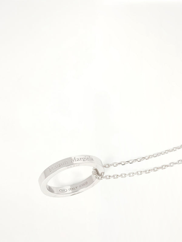Logo Reference Necklace with Ring 3mm in Gold Coated Silver