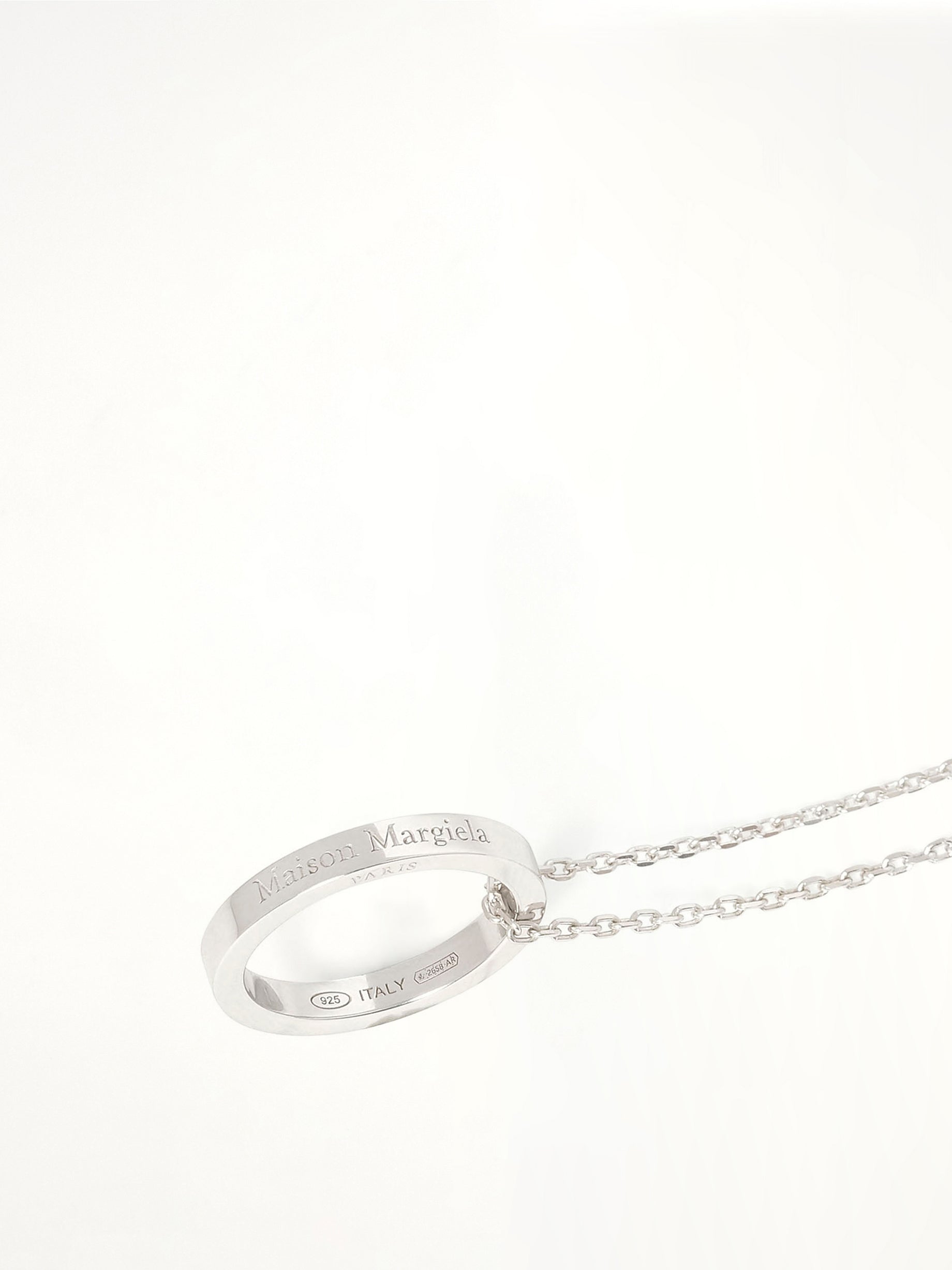 Logo Reference Necklace with Ring 3mm in Gold Coated Silver