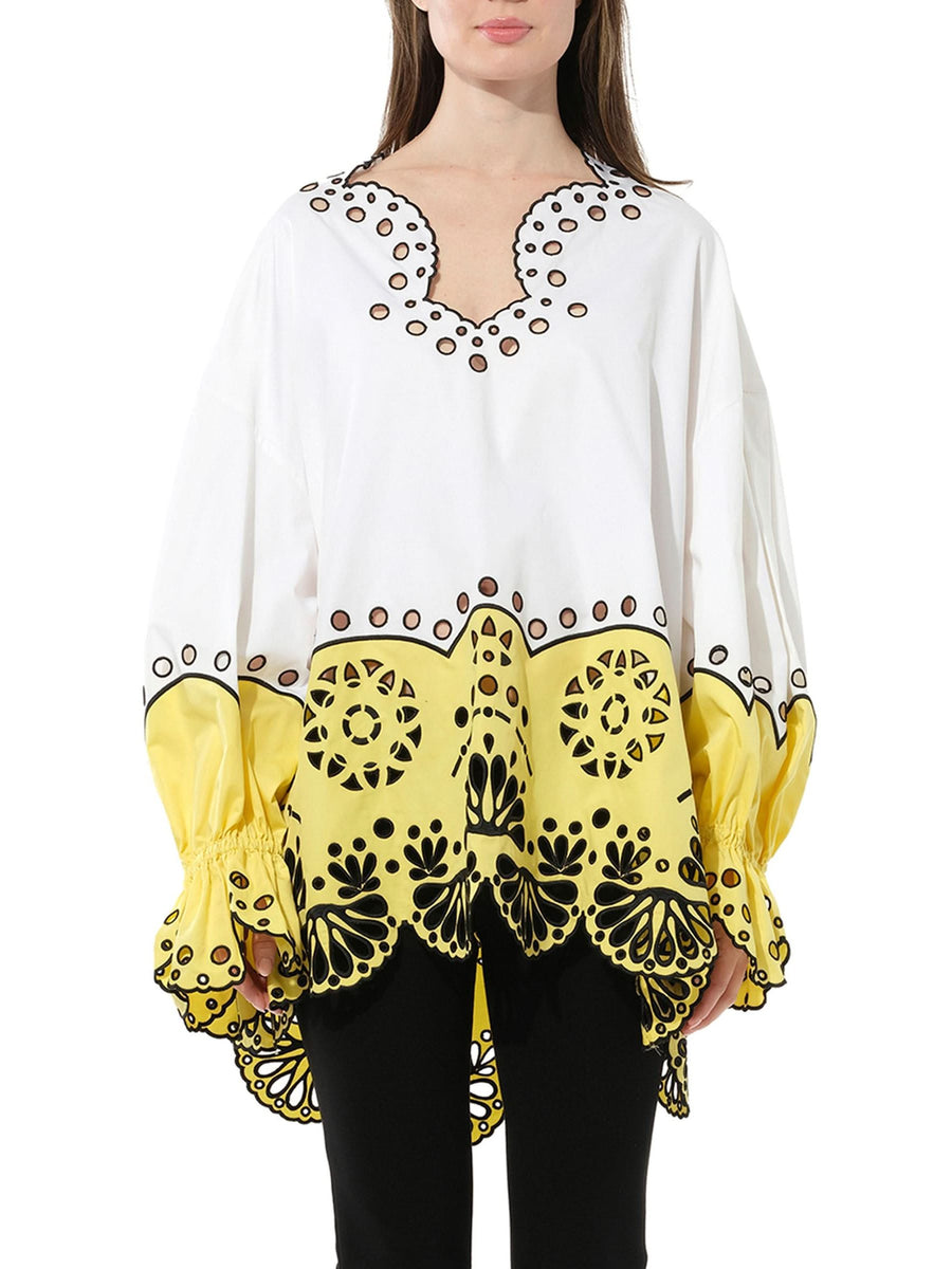 Long Sleeve Blouse in White