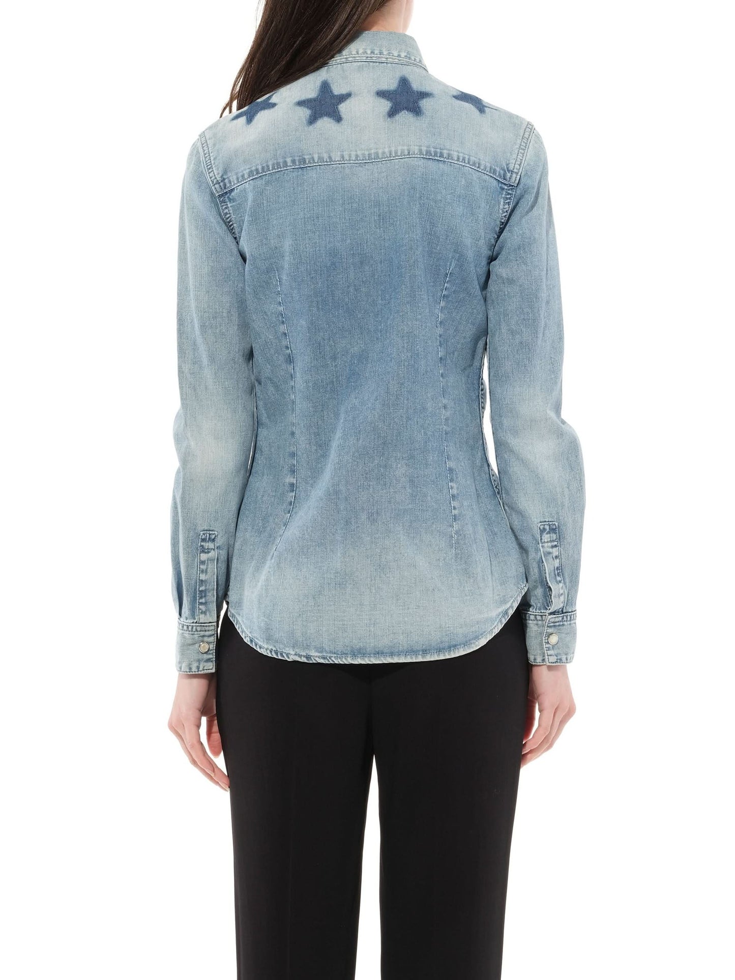 Long Sleeve Denim Shirt in Blue