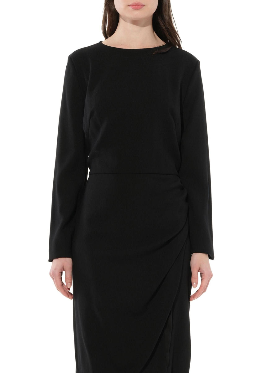 Long Sleeve Short Dress in Black