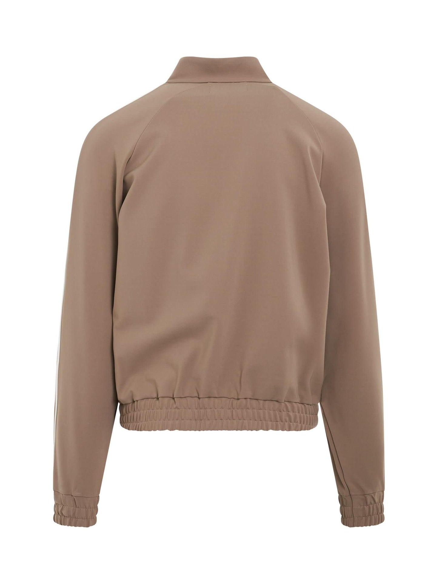 Viscose Tracksuit Jacket in Mushroom/Flat White