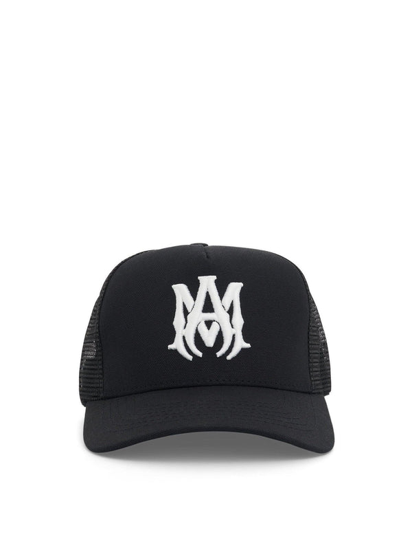 Amiri MA Logo Trucker Hat in Black