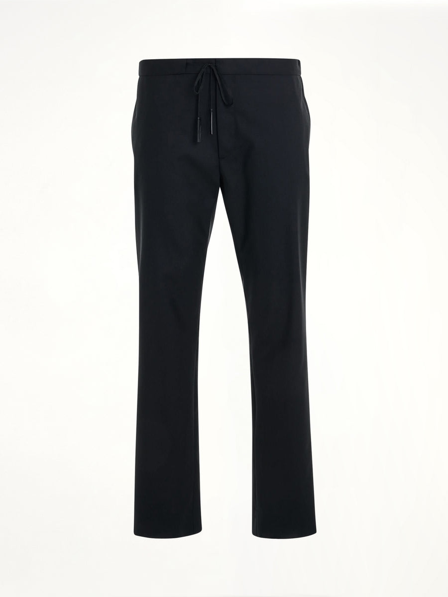 Drawstring Tailored Trouser in Black