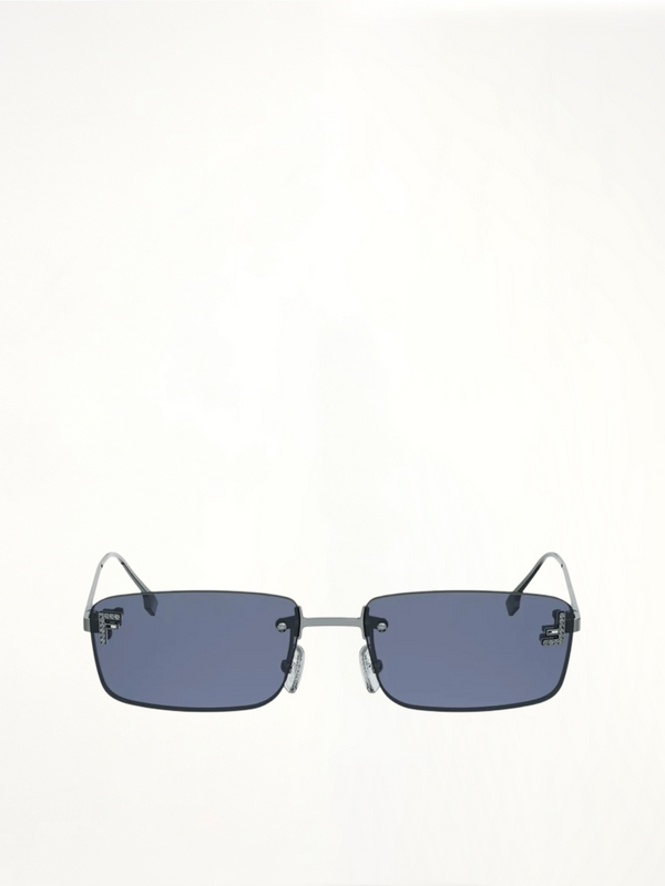 FE4172US METAL SUNGLASSES in Shiny Light Ruthenium/Blue