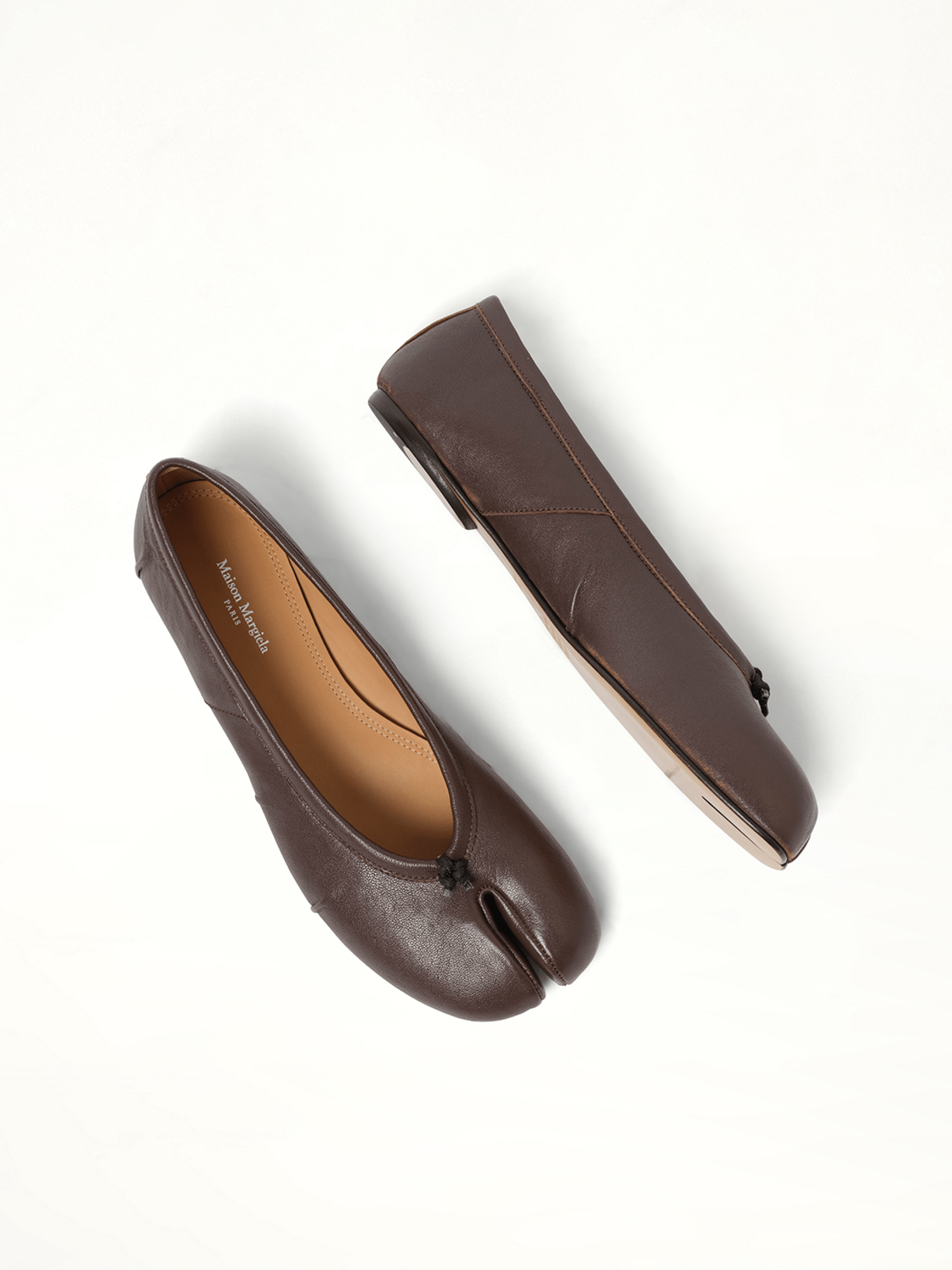 Tabi New Ballerina in Moka Top View | MAISON MARGIELA